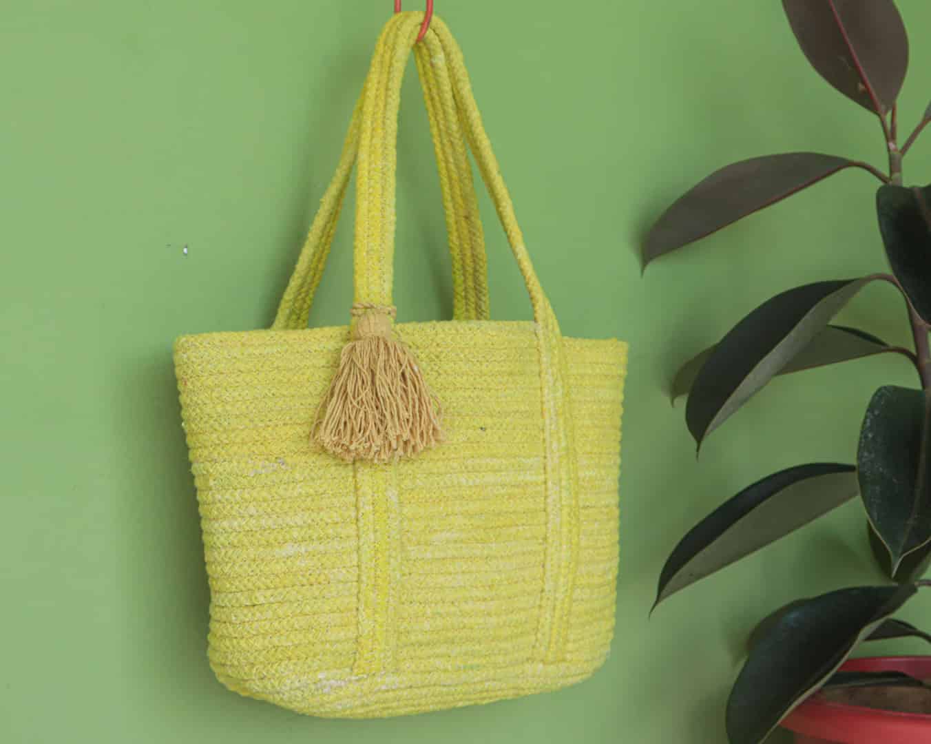 Hand Braided Cotton Bag - Image 2