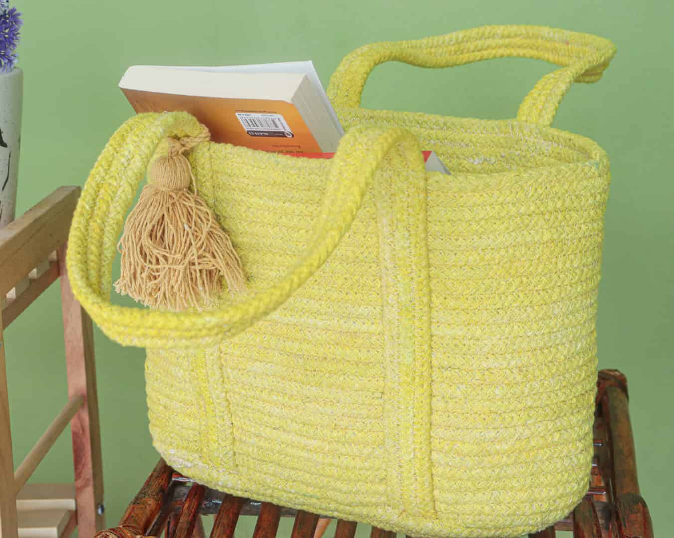 Hand Braided Cotton Bag - Image 4