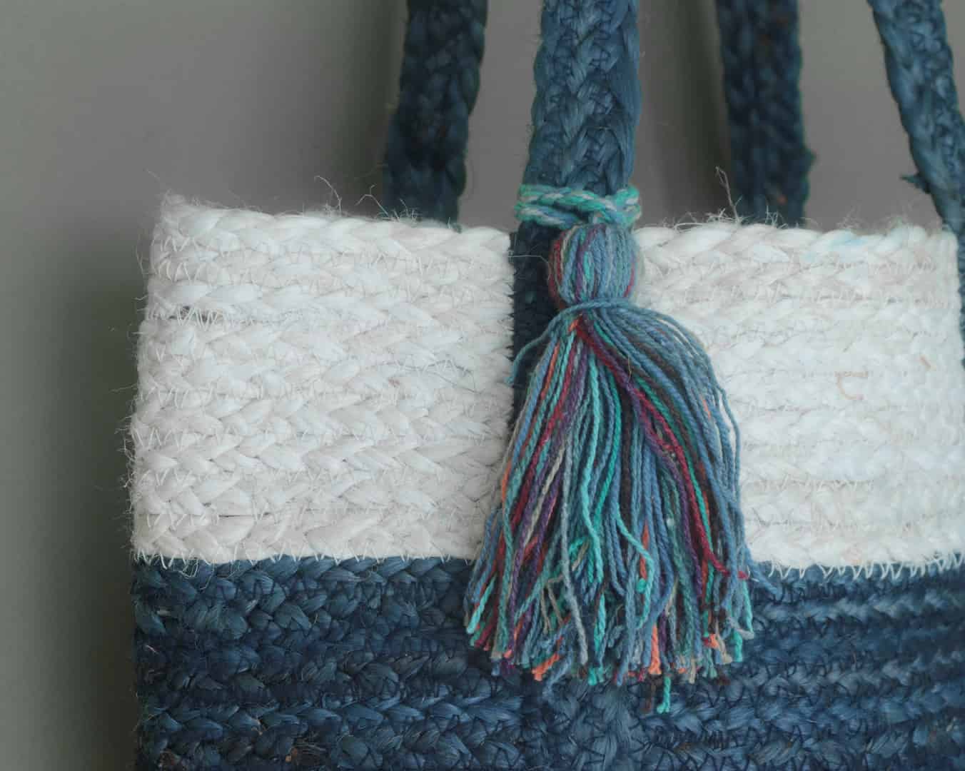 Blue and White Color Handmade Bags - Image 3