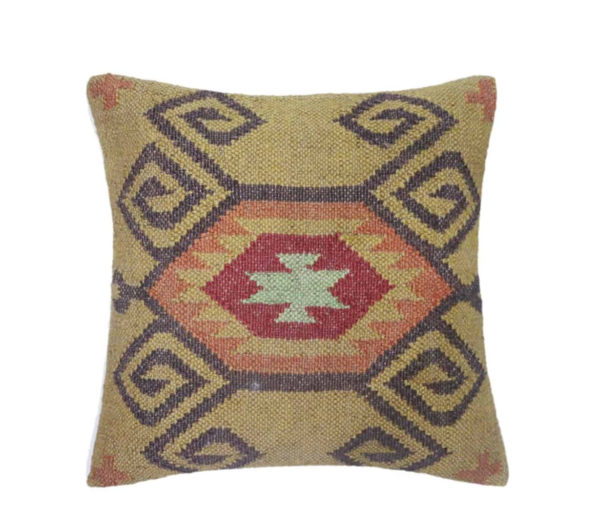 Wool Jute Kilim Cushion Cover - Image 4