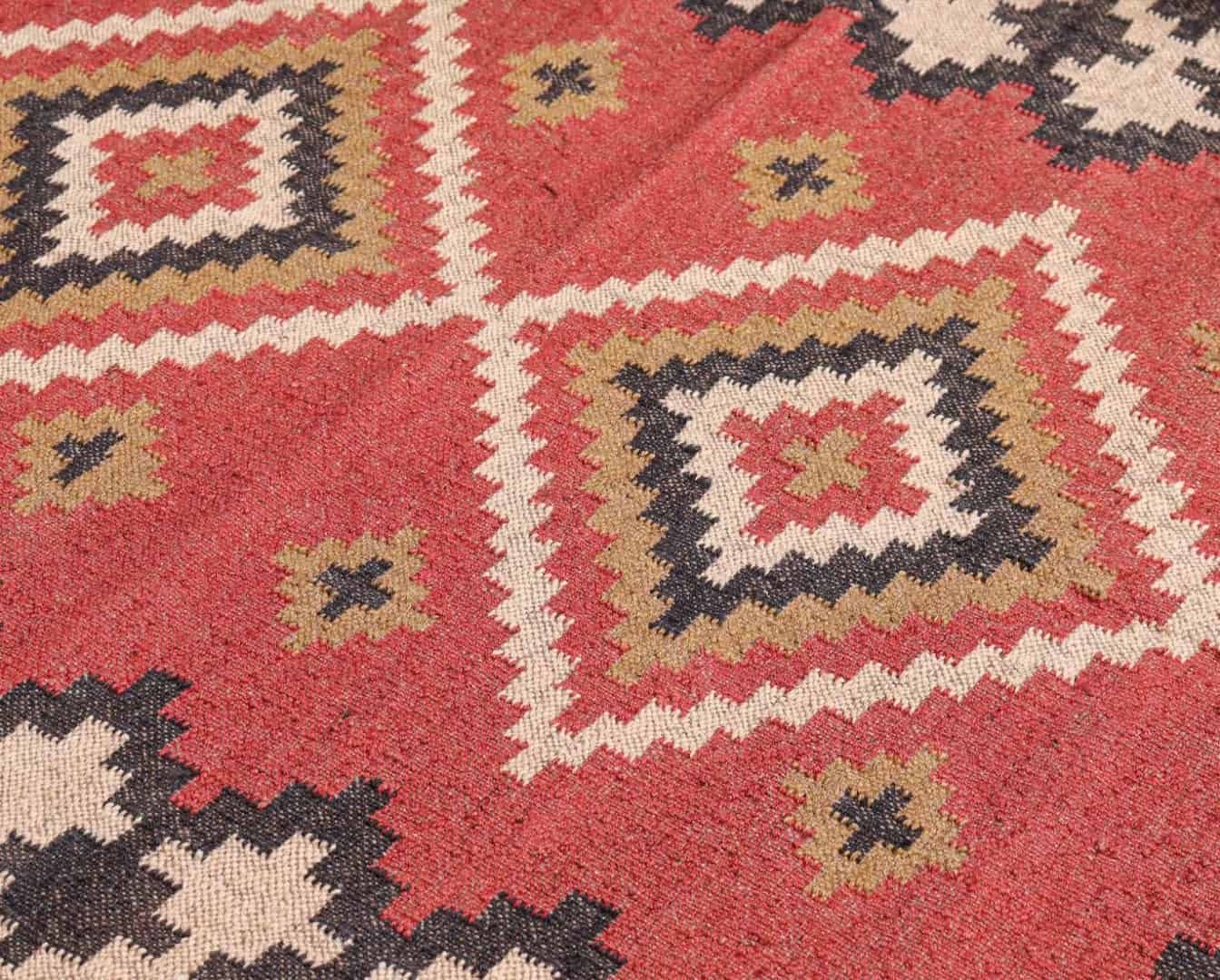 Colorful Kilim Dhurrie Area Rug Handmade Wool Jute Rug  - Image 5