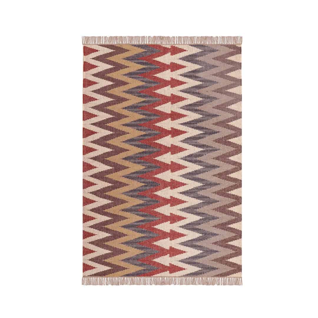 Handwoven Multicolor Wool Jute Kilim Rugs - Image 1