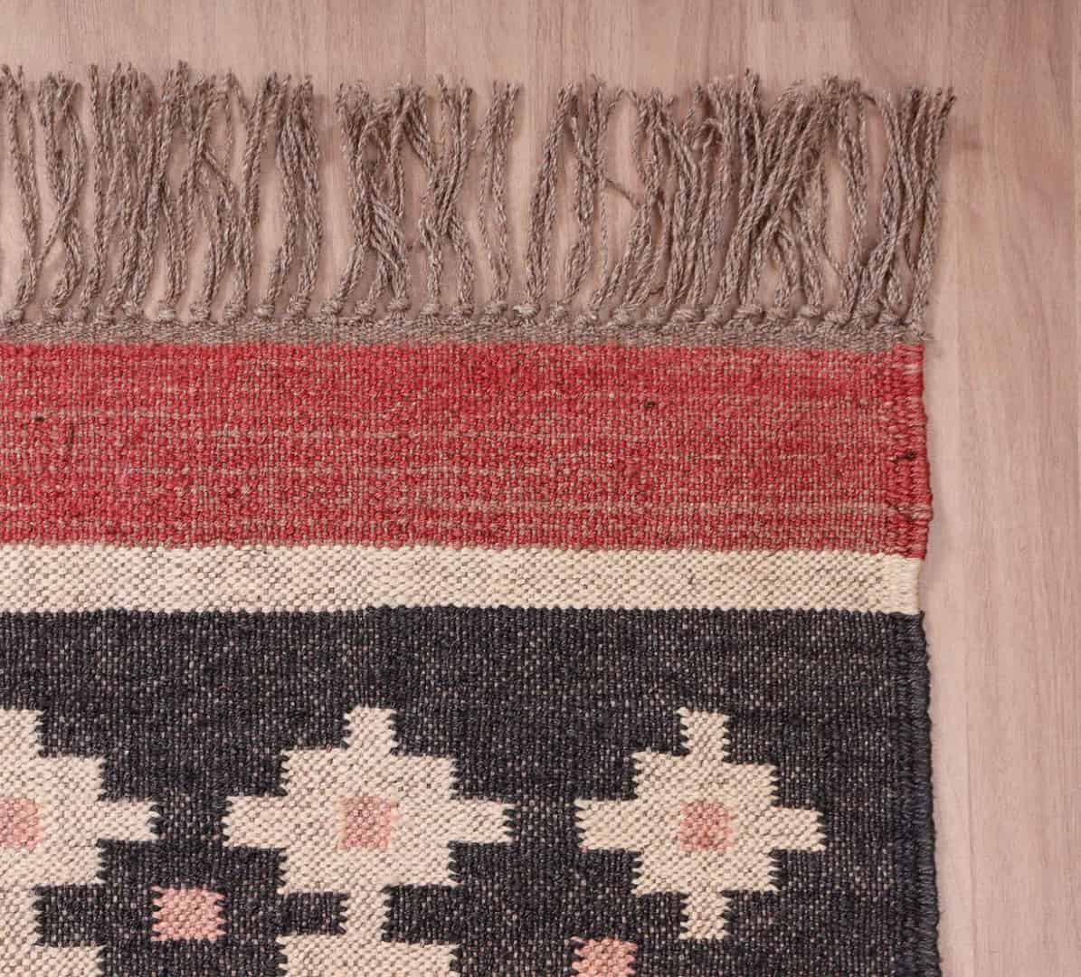 Bohemian Colorful Classic Wool Jute Kilim Staircase Decor Rug  - Image 5