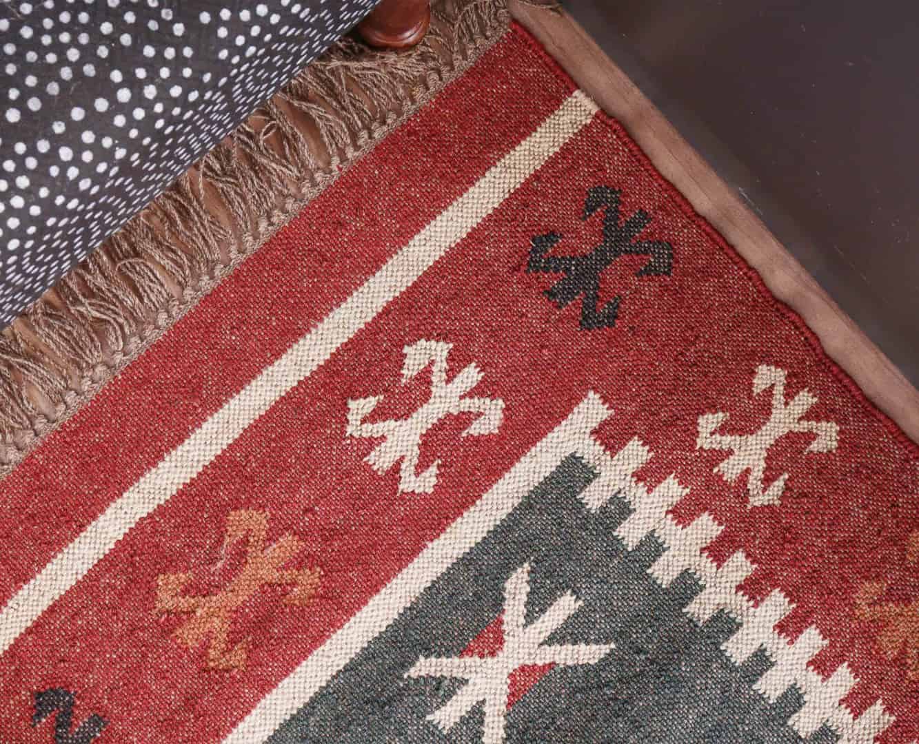 Eco Friendly Wool Jute Kilim Dhurrie Rug - Image 4