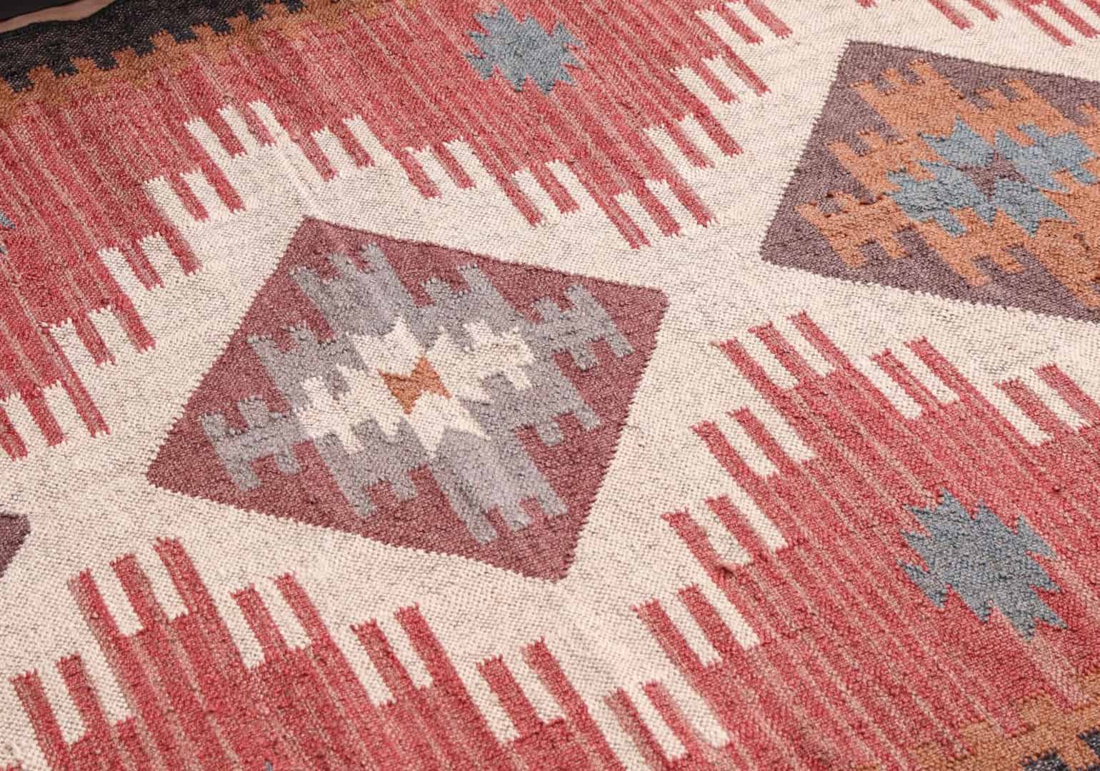 Custom Size Bohemian Wool Jute Kilim Rug - Image 4