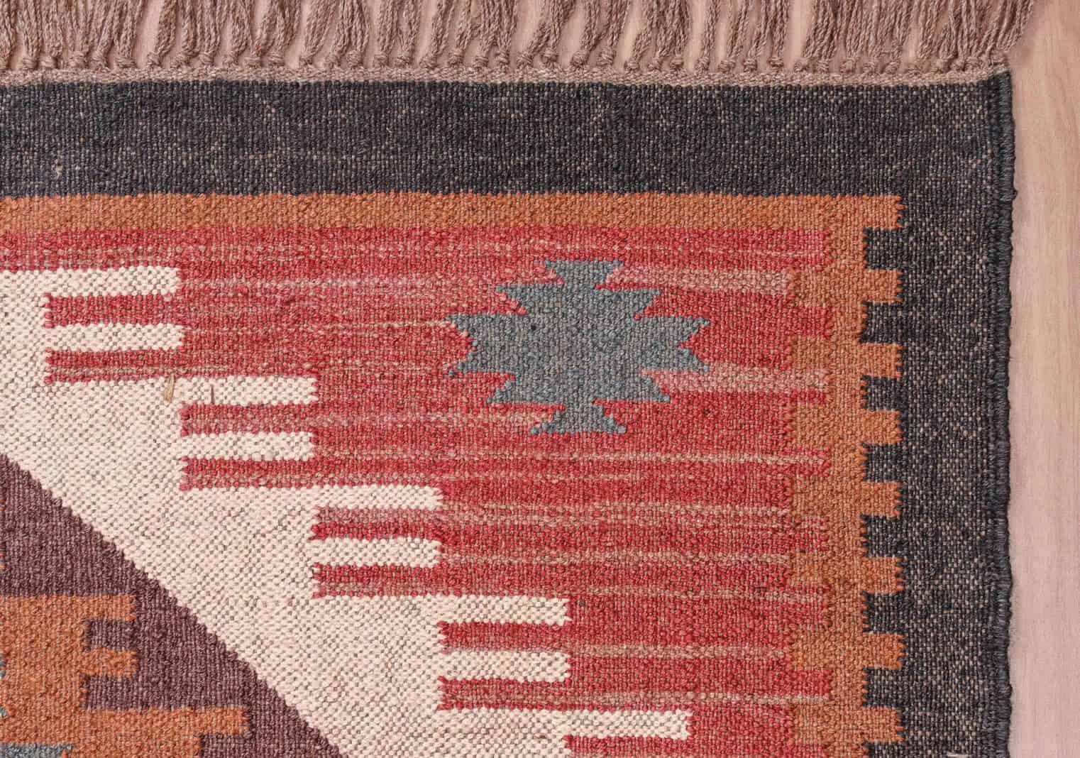 Custom Size Bohemian Wool Jute Kilim Rug - Image 5