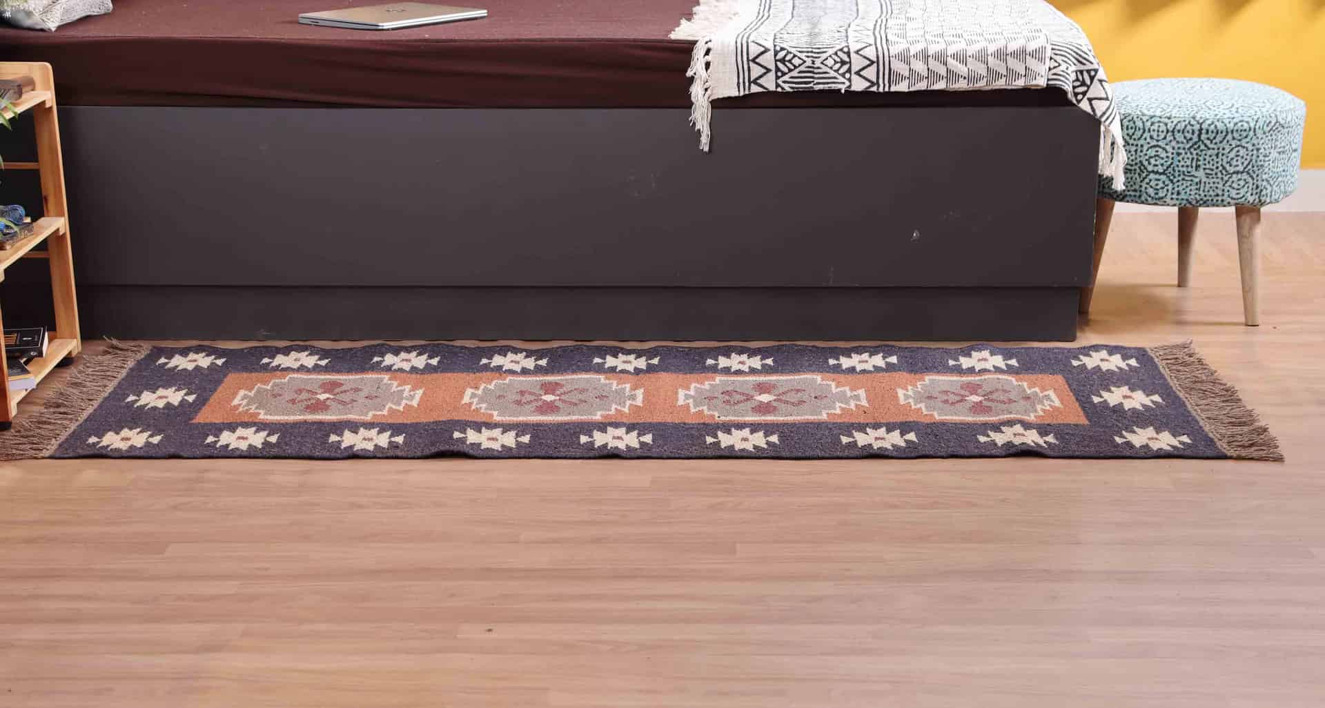 Handwoven Wool Jute Kilim Rugs - Image 4