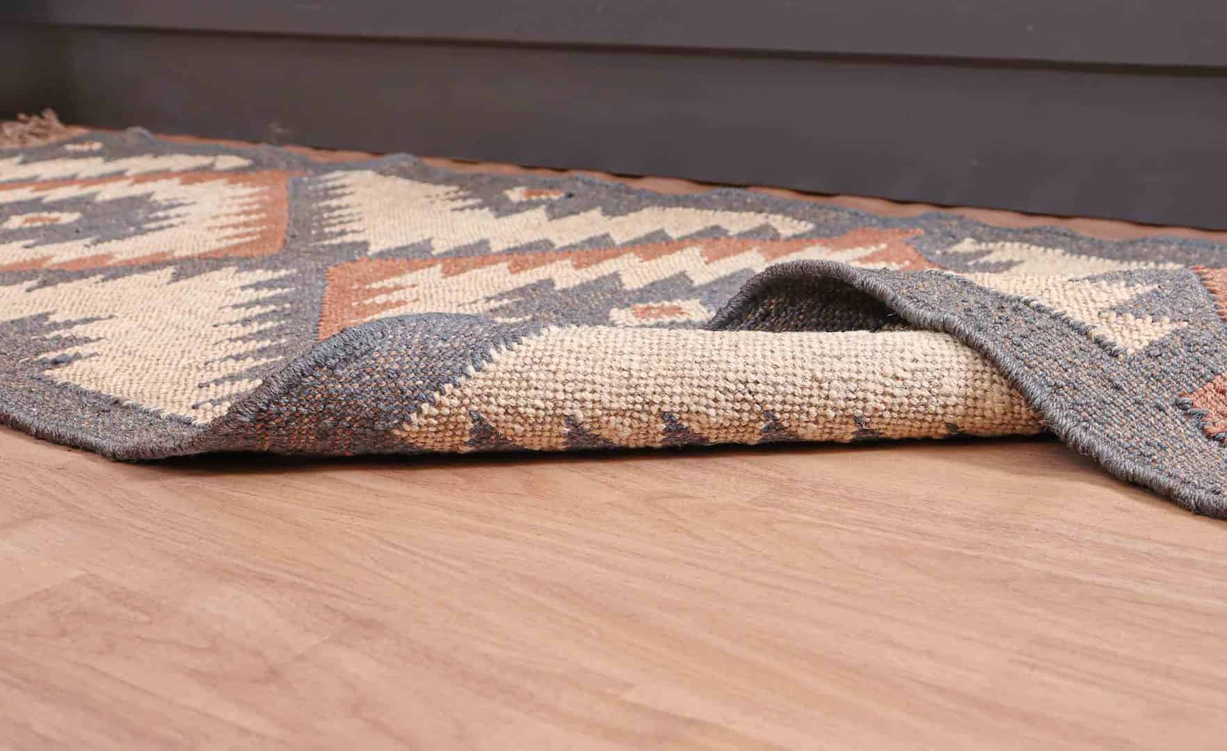 Vintage Kilim Wool Jute Rugs - Image 5