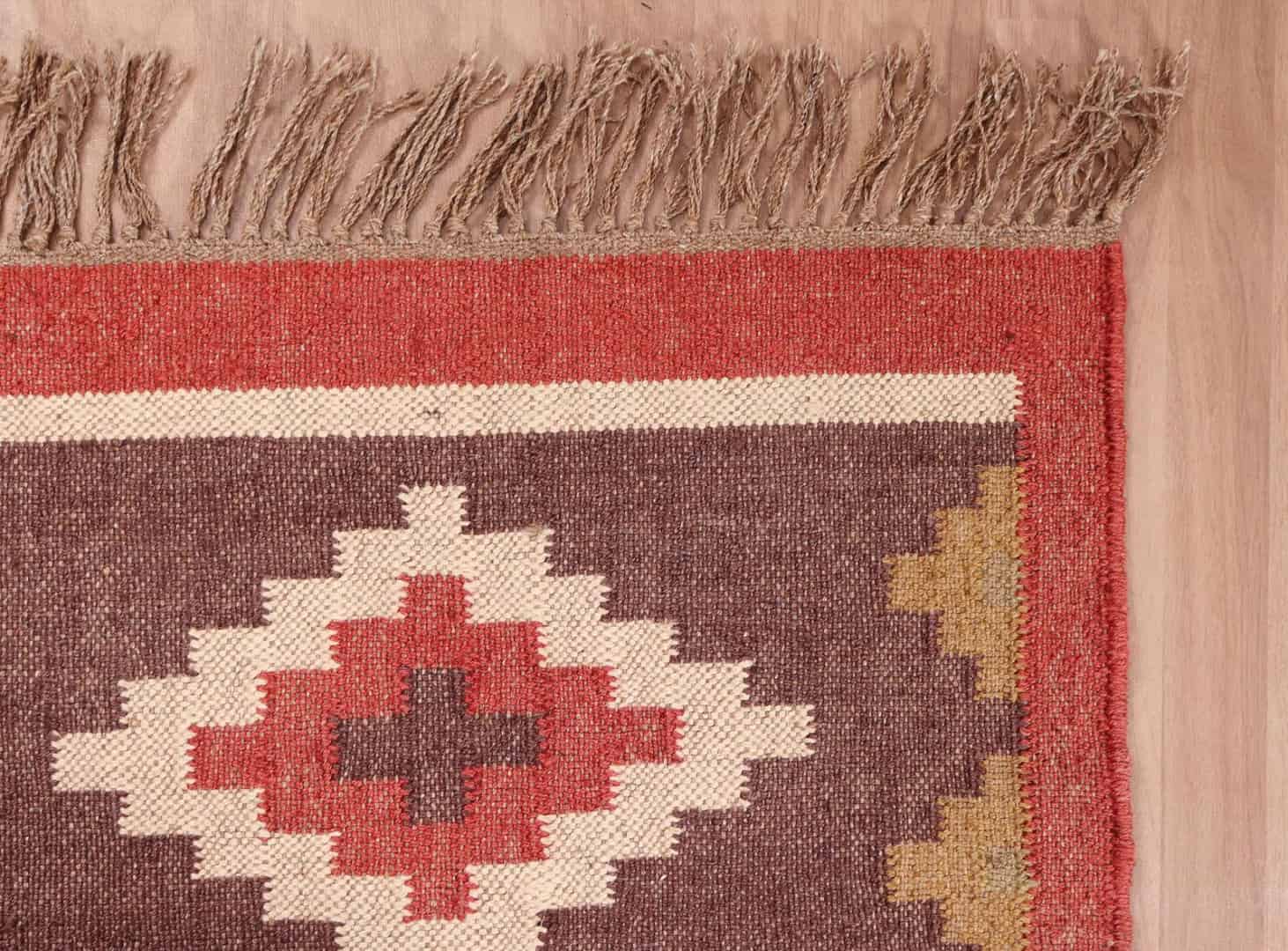Wool Jute Kilim Runner Rug - Image 2