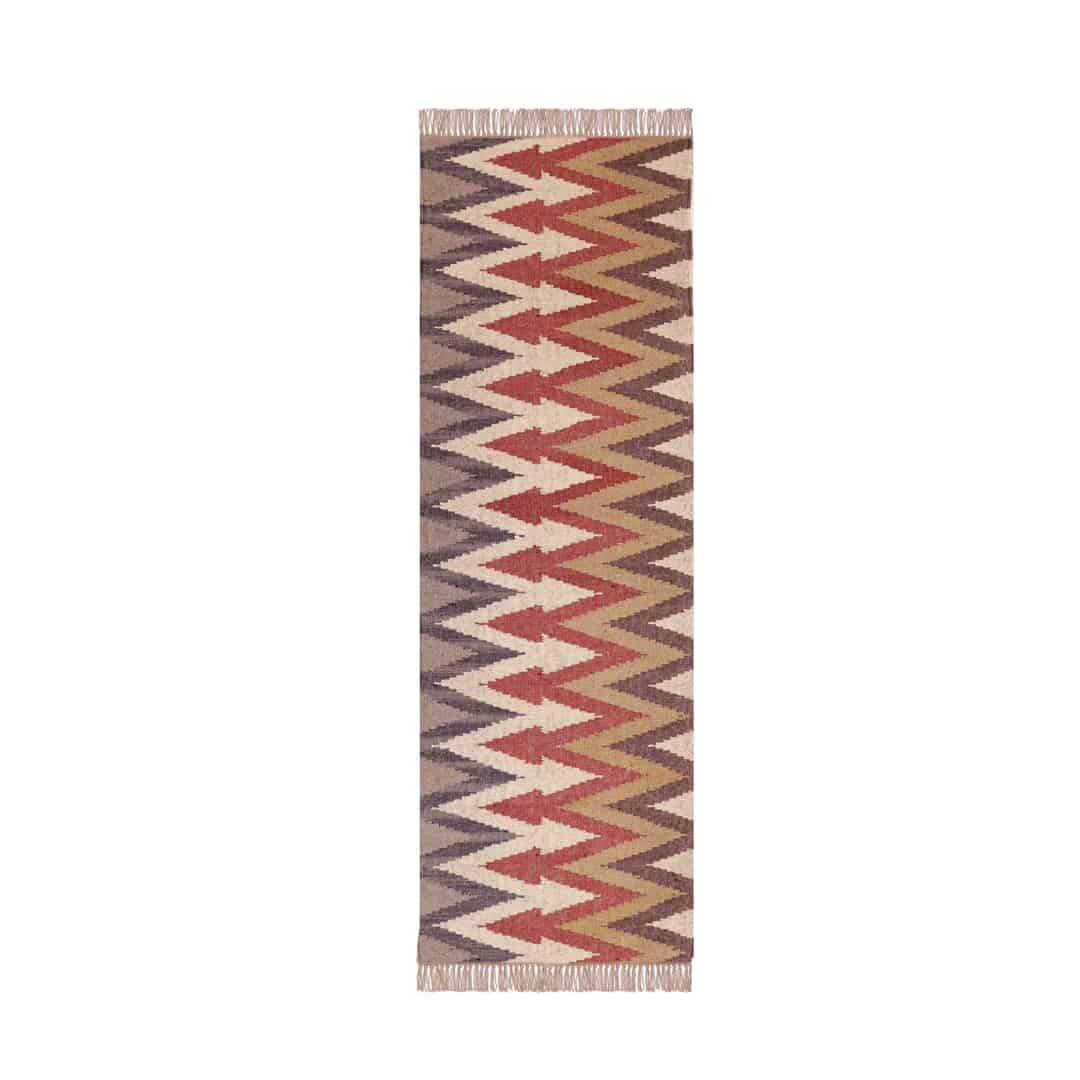 Bohemian Eco Friendly Wool Jute Kilim Runner - Image 1