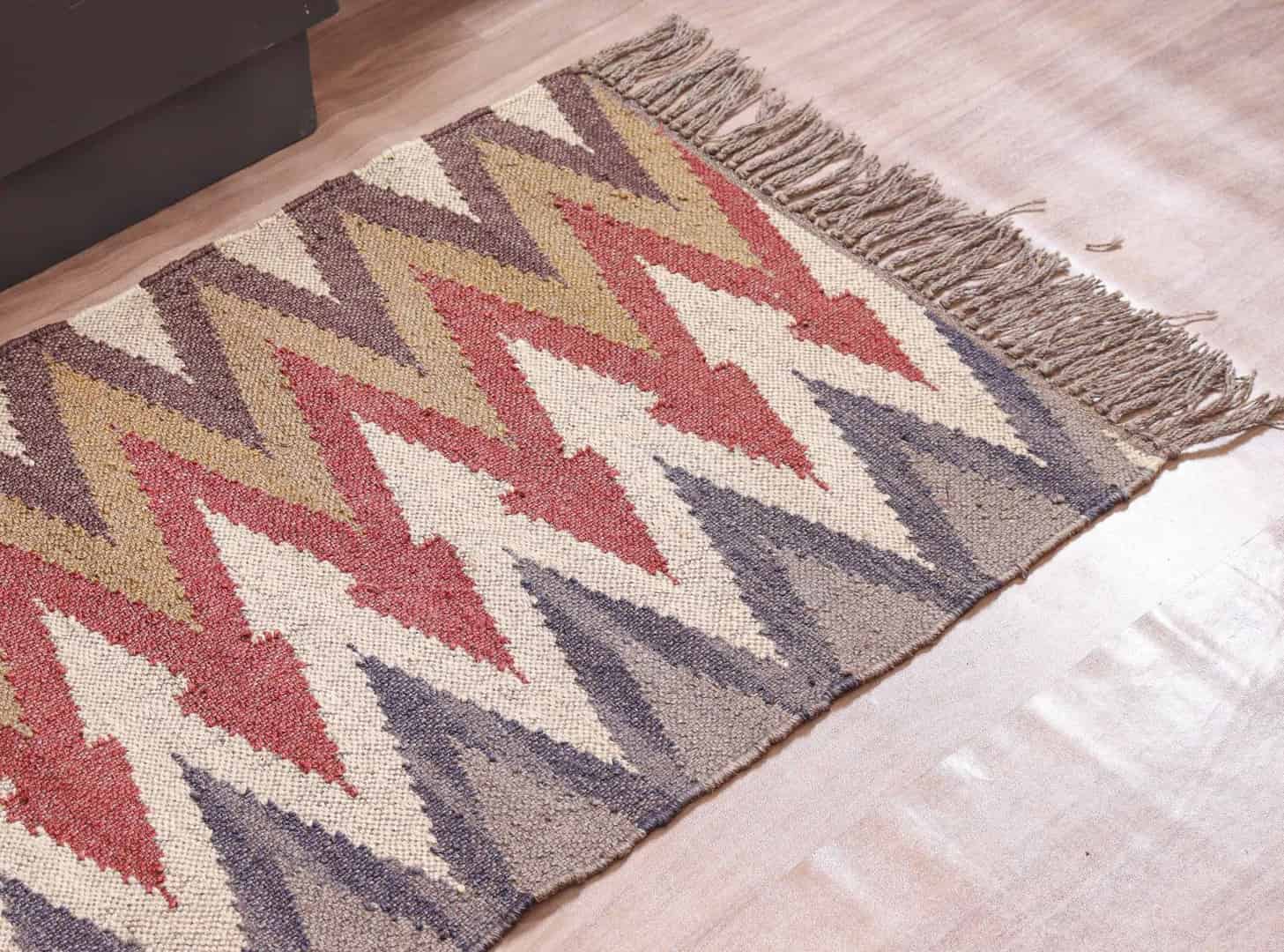 Bohemian Eco Friendly Wool Jute Kilim Runner - Image 5