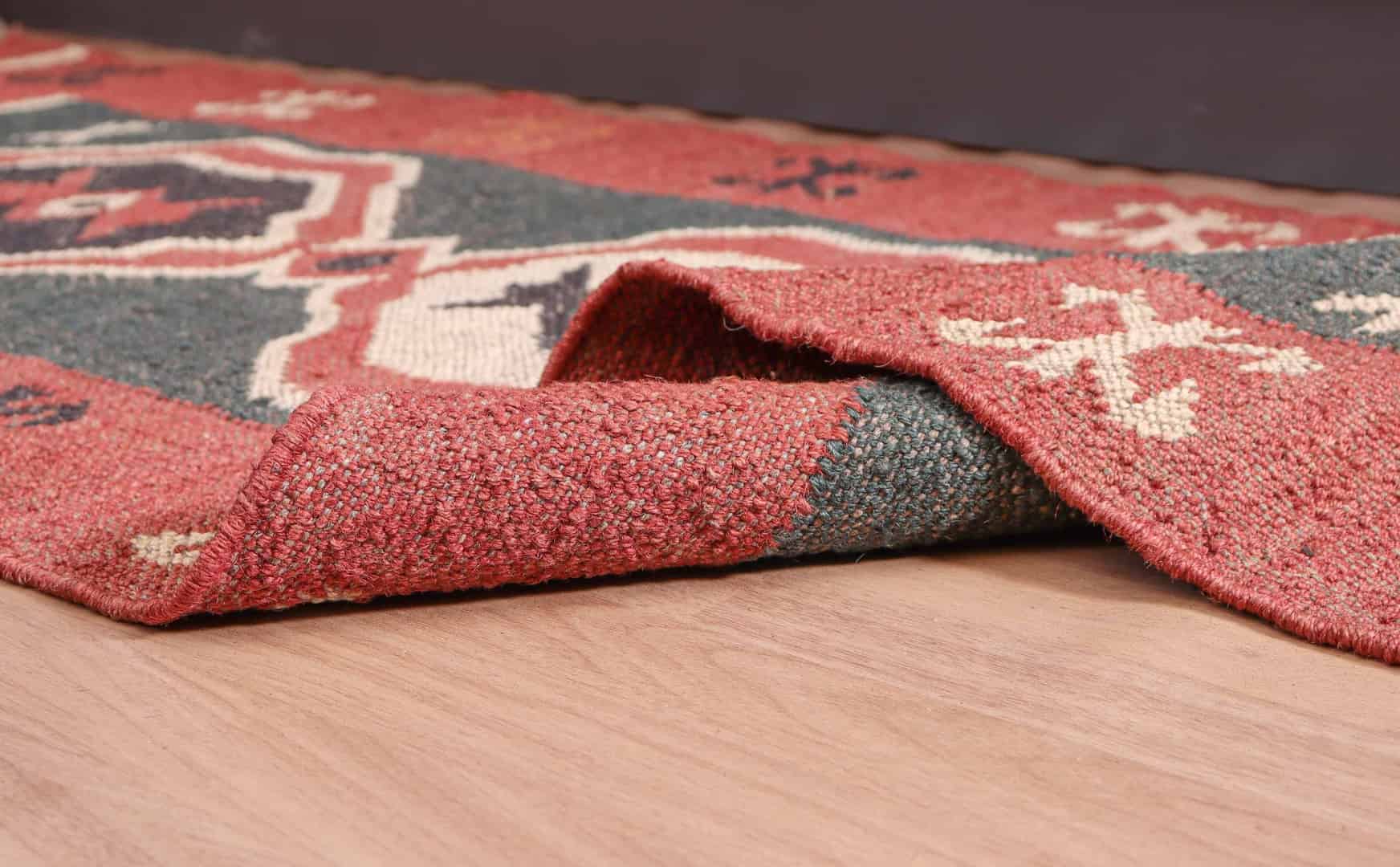 Eco Friendly Wool Jute Kilim Dhurrie Runner Rug - Image 5