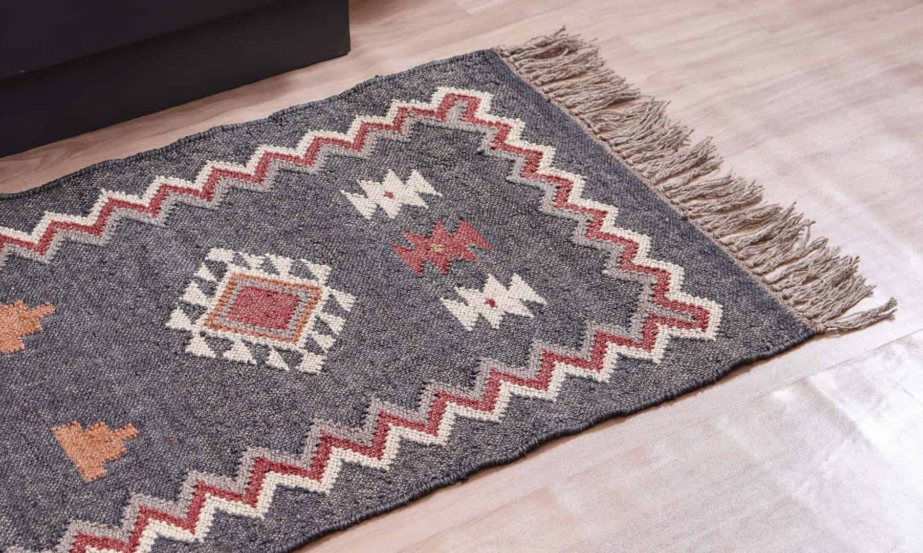 Vintage Decor Kilim Wool Jute Runner Rugs - Image 5