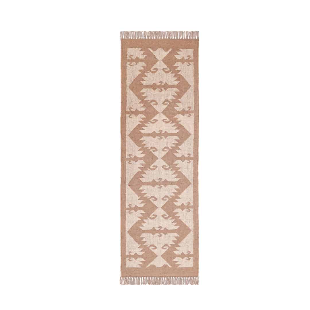 Home Decor Vintage Kilim Wool Jute Runner Rug - Image 1