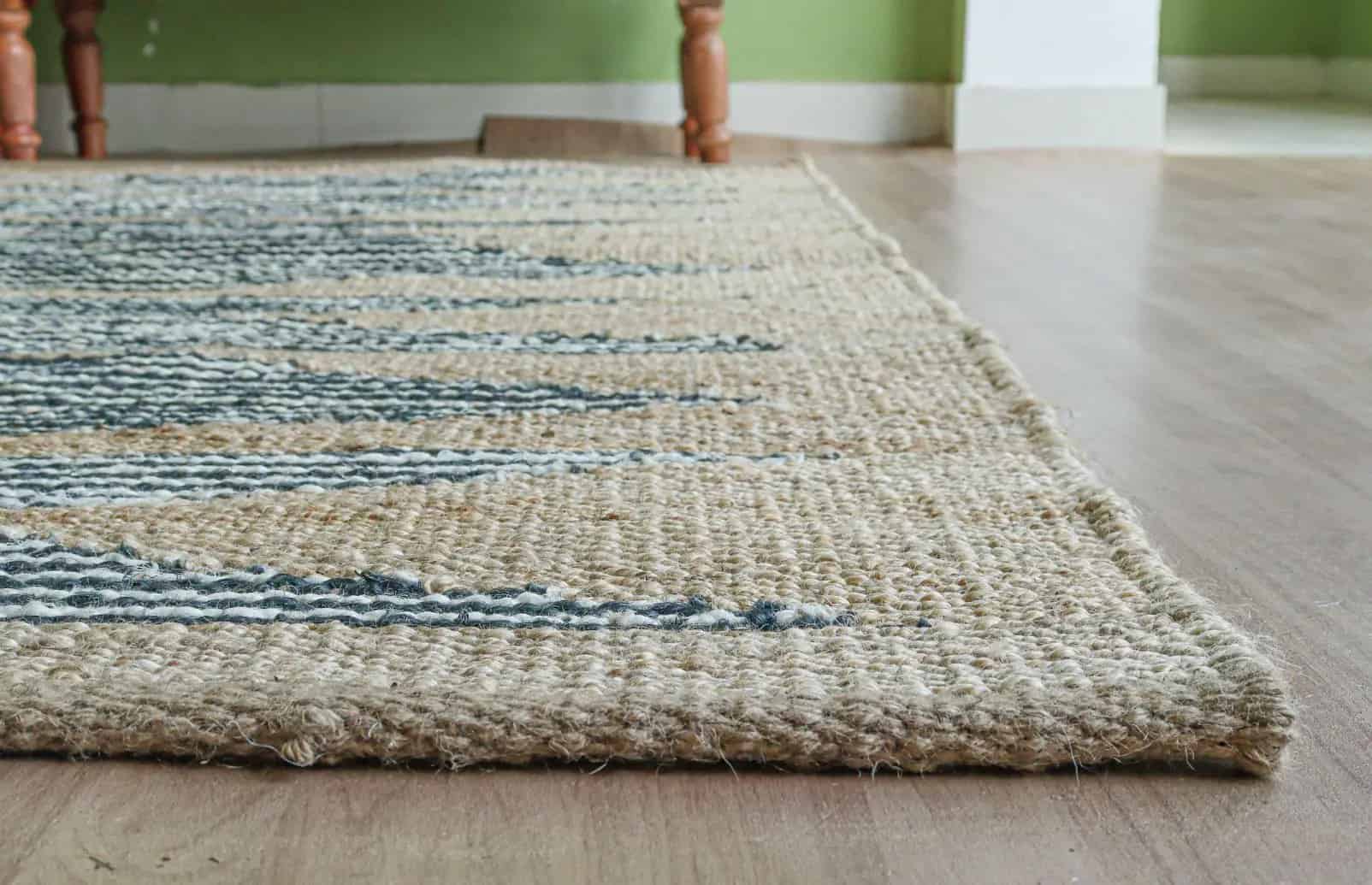 Indian Handwoven Multicolor Natural Jute Hemp Rug - Image 4