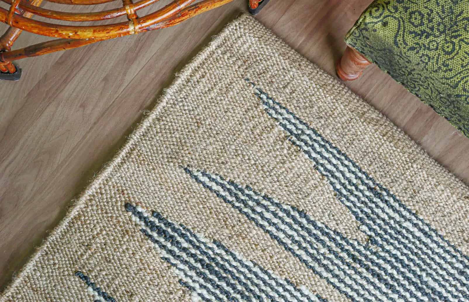 Indian Handwoven Multicolor Natural Jute Hemp Rug - Image 5