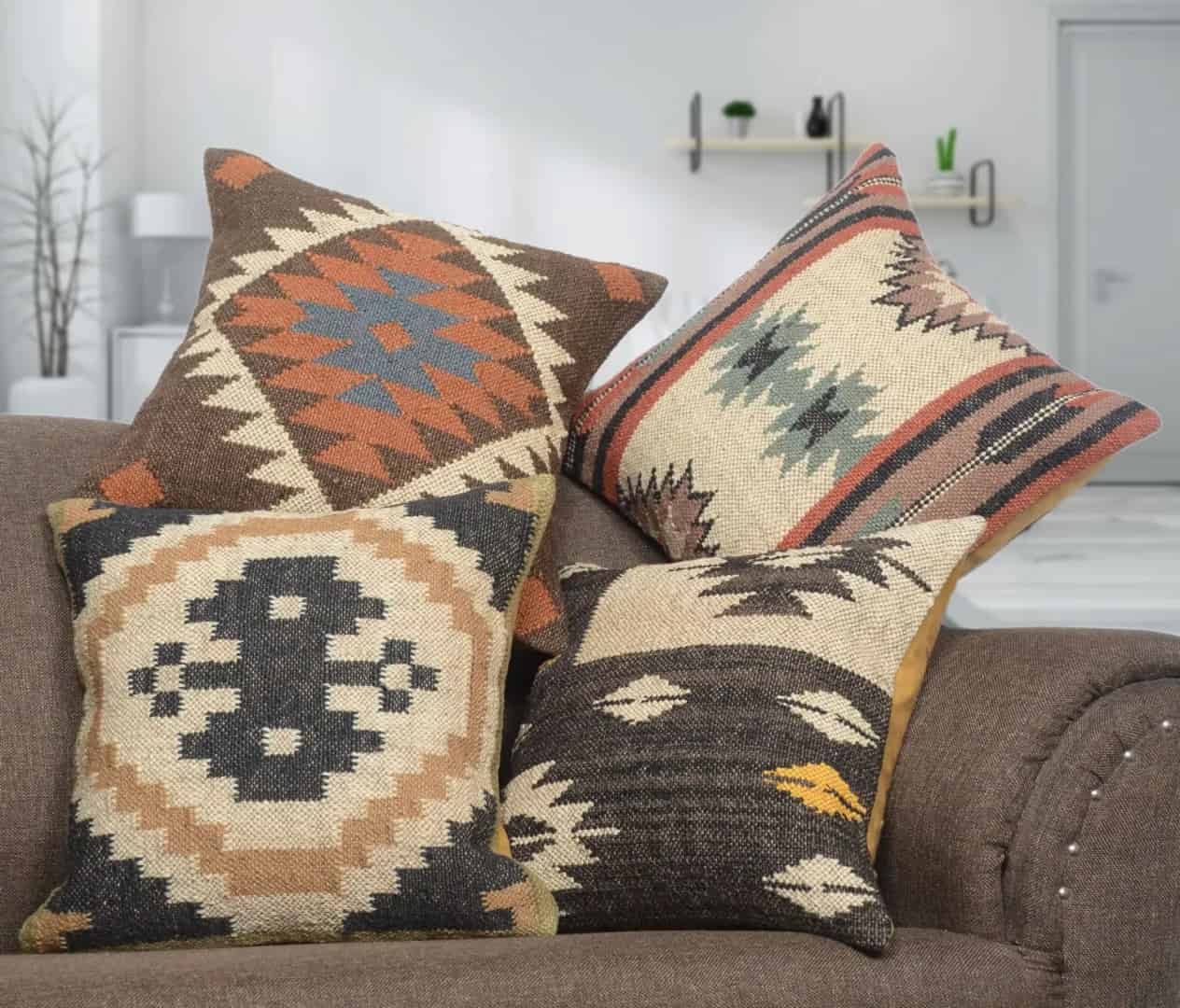 Handwoven Turkish Kilim Pillow Covers - Image 2