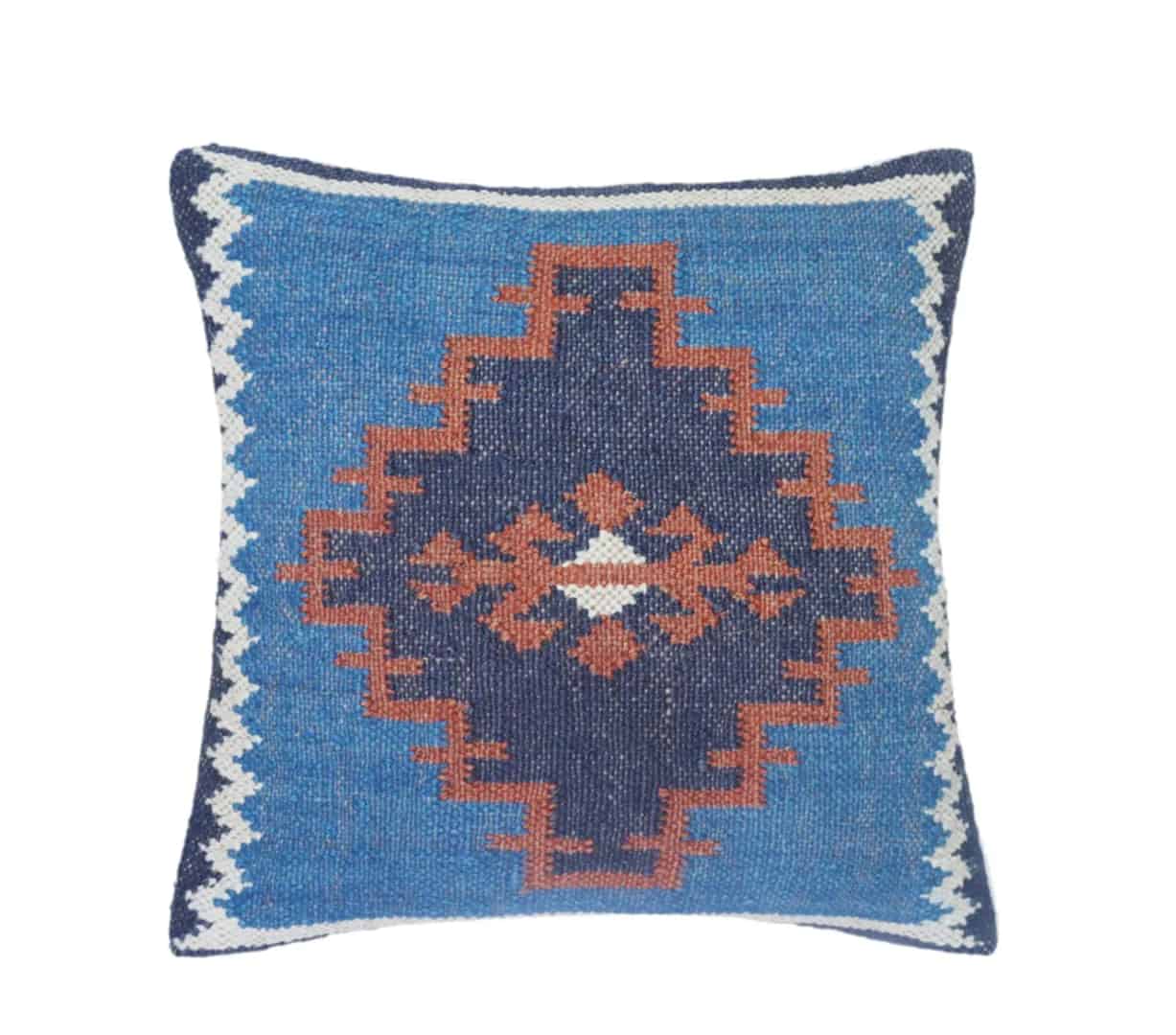 Set of 4 Wool Jute Kilim Pillowcases - Image 5