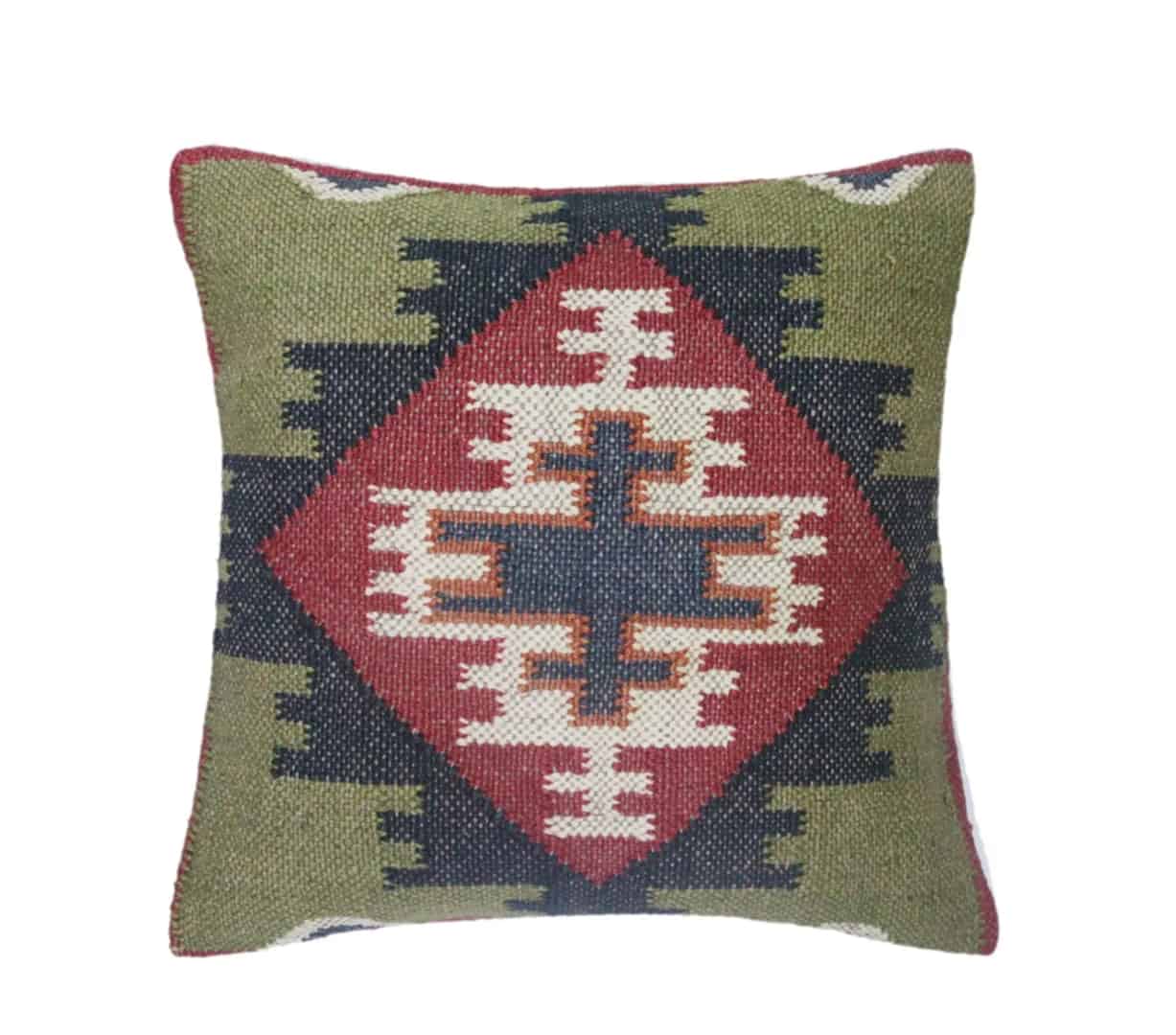 Indian Handmade Wool Jute Cushion Covers - Image 5