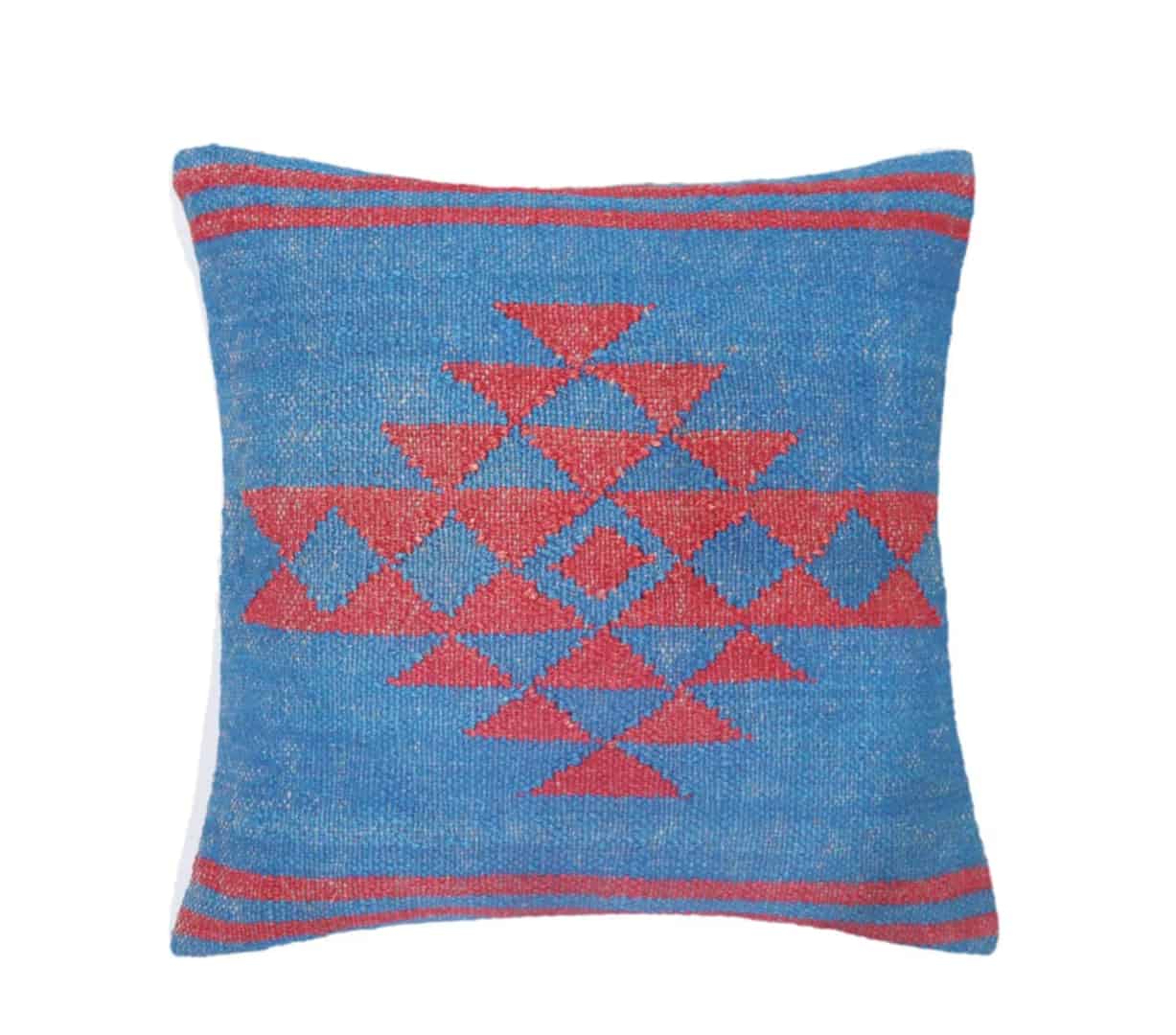  Multicolor Handmade Wool Jute Cushion Cover - Image 3