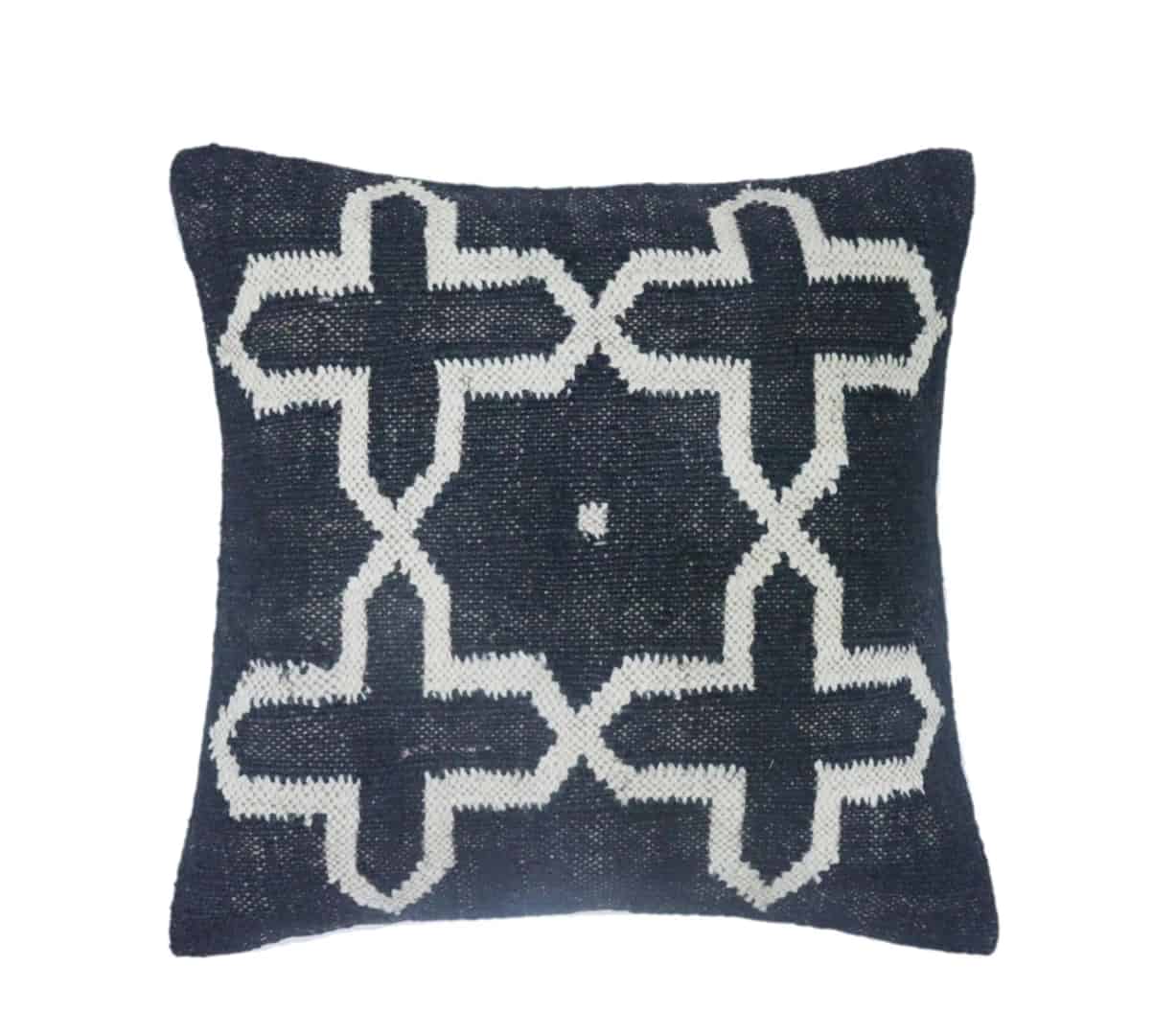 45x45 cm Handmade Wool Jute Kilim Pillowcases - Image 5