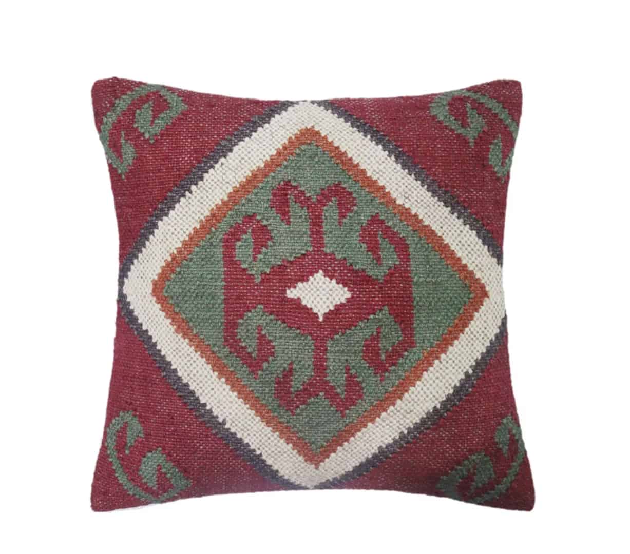 Set of 4 Indian Handmade Wool Jute Kilim Cushion Covers - Image 5