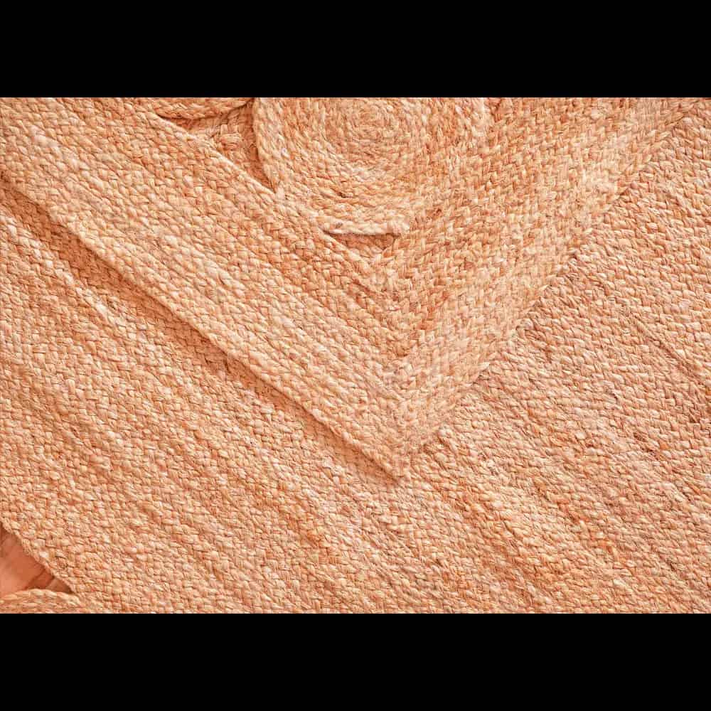 Hand Braided Scalloped Natural Jute Rug - Image 5