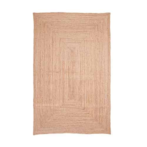 Hand Braided Natural Rounding Pattern Jute Rug  - Image 1