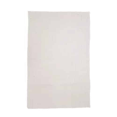 Solid White Hand Braided Jute Rug - Image 1