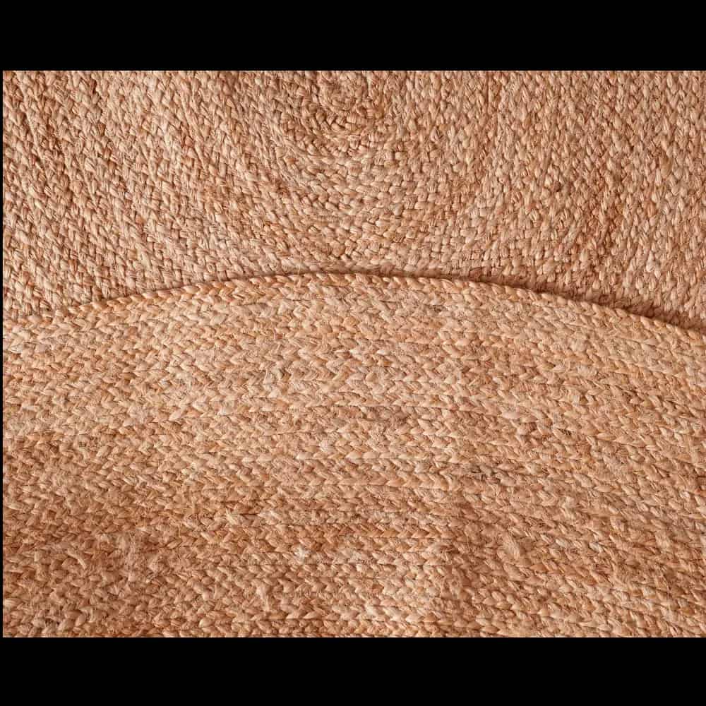Indian Handmade Natural Oval Jute Rug - Image 5