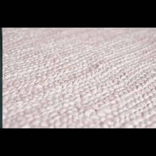 Hand Braided White Oval Jute Rug With Beige Border - Image 5