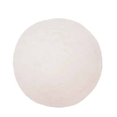 Indian Hand Braided White Round Jute Rug  - Image 1