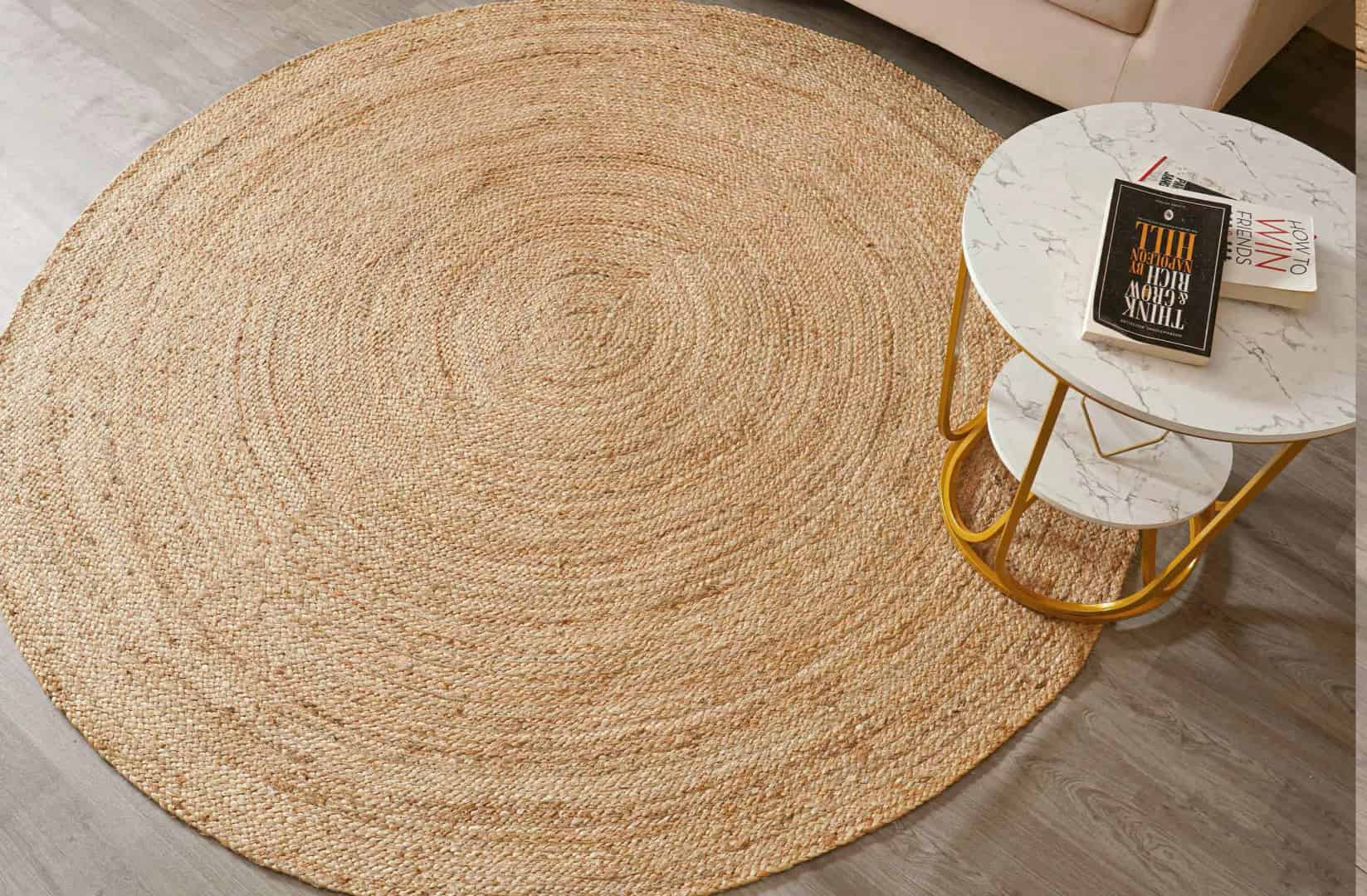 Natural Jute Hand Braided Round Rug - Image 4