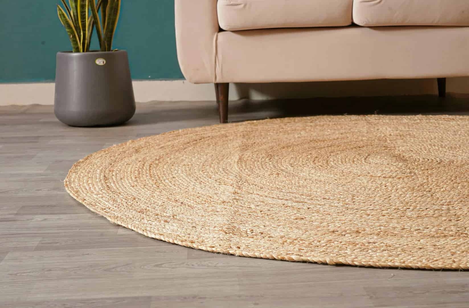 Natural Jute Hand Braided Round Rug - Image 6