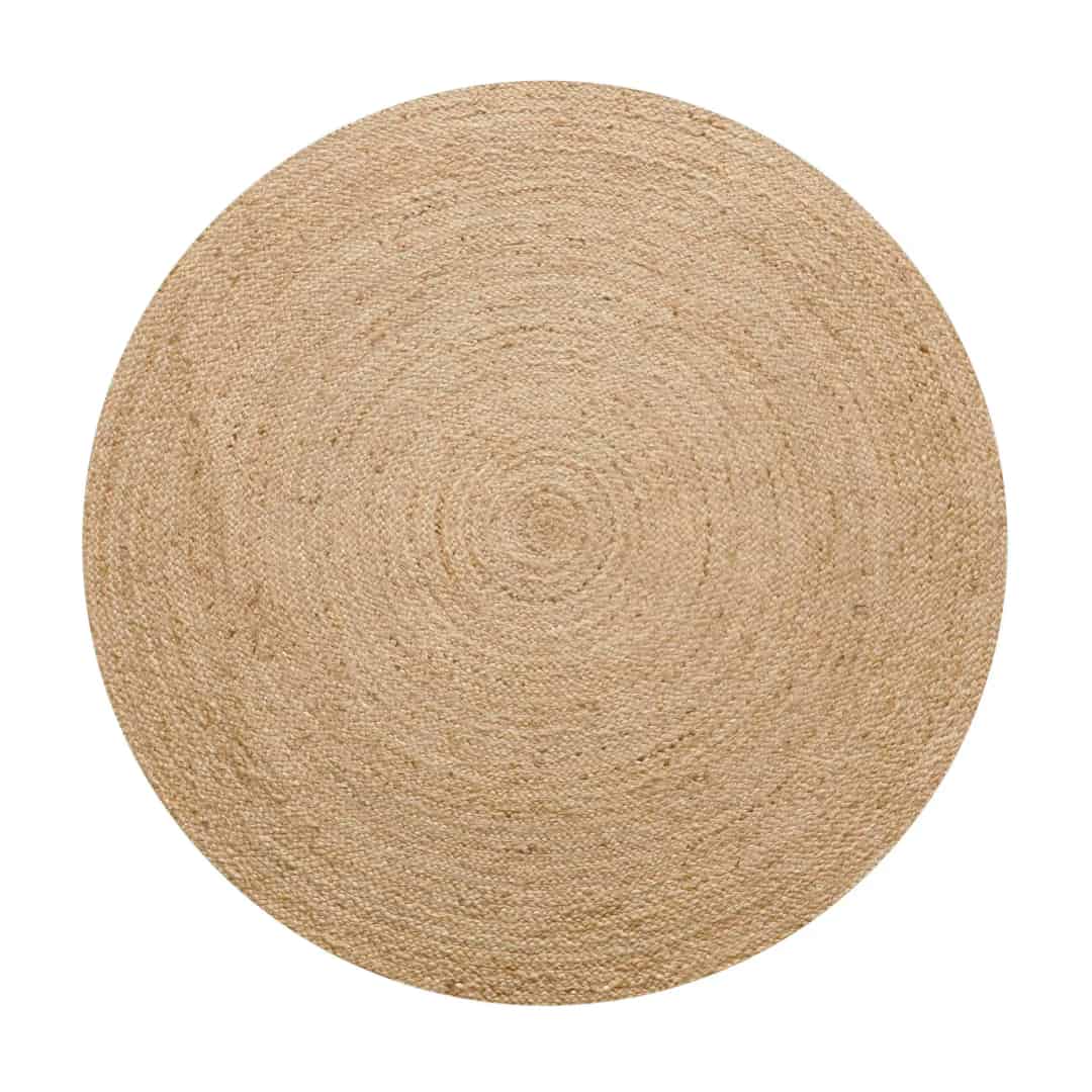Natural Jute Hand Braided Round Rug - Image 1