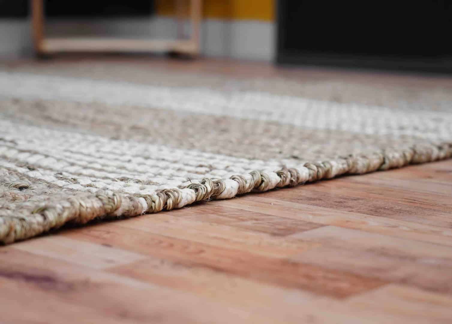 Beige and Off White Hand Loomed Hemp Jute Runner Rug - Image 6
