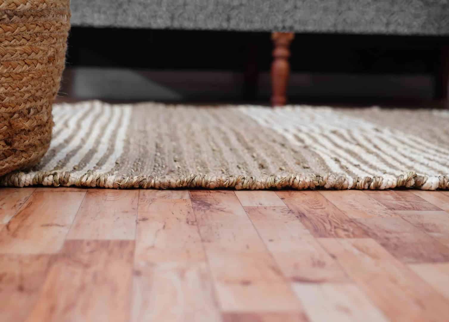 Beige and Off White Hand Loomed Hemp Jute Runner Rug - Image 7