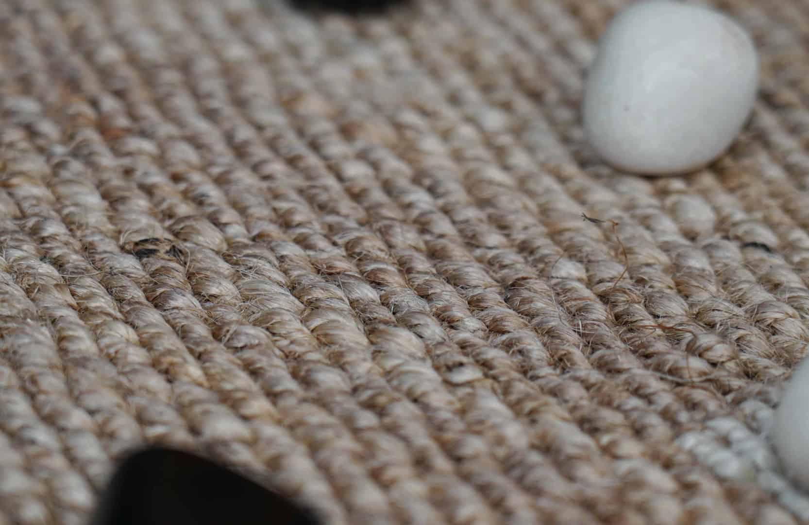 Indian Handwoven Natural Jute Hemp Runner with Off White Stripes - Image 10