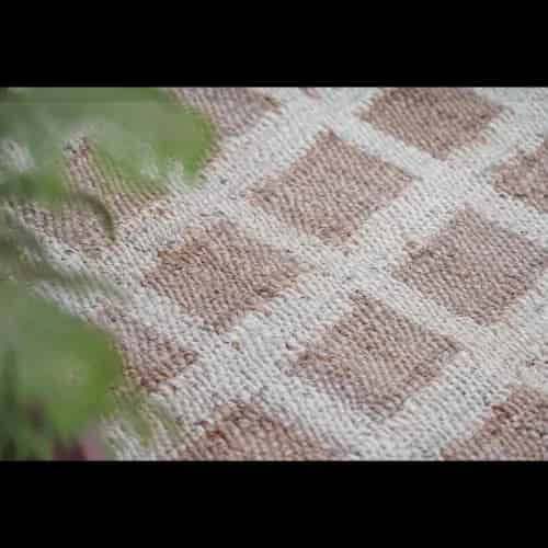 Off White and Natural Jute Hemp Rug - Image 4