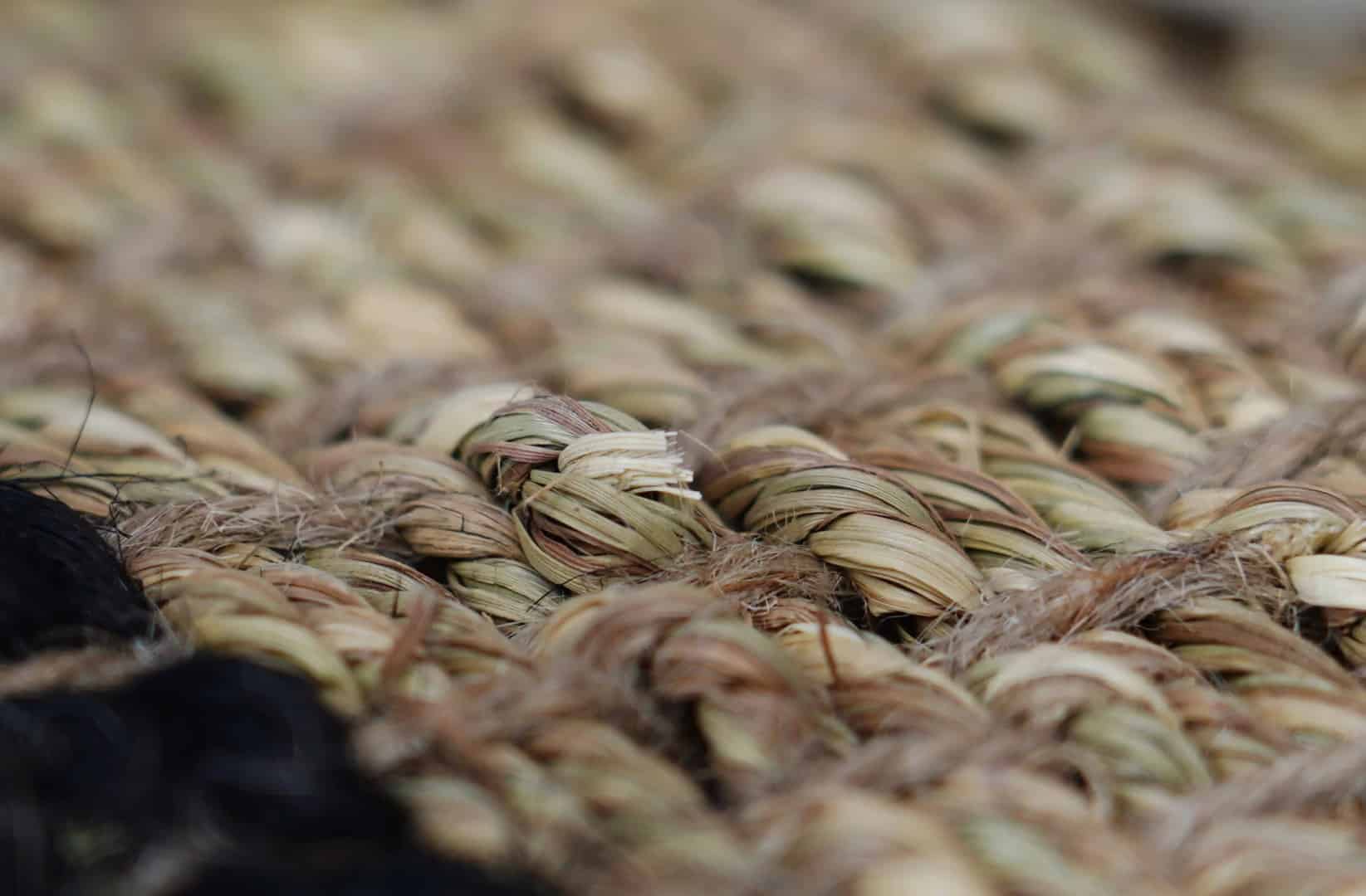 Custom Size Handwoven Black and Beige Jute Hemp Rug - Image 6