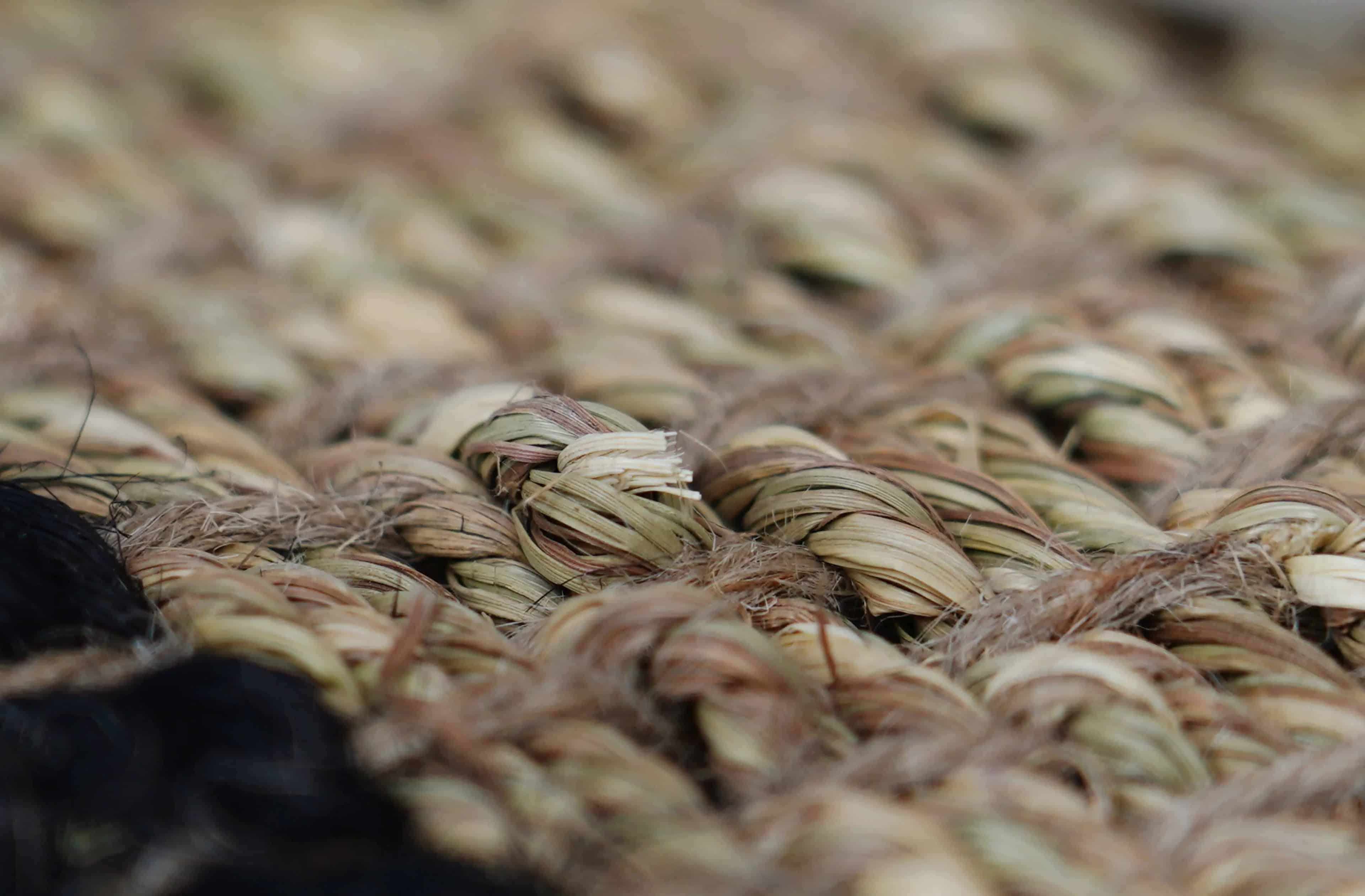 Custom Size Handwoven Black and Beige Jute Hemp Rug - Image 6