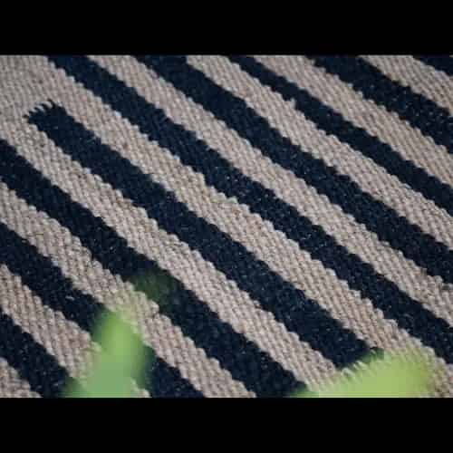 Stair Decor Hand Loomed Natural Jute Hemp Rug with Black Stripes - Image 5
