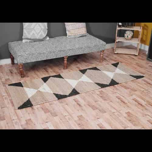 Custom Size Handwoven Multicolor Jute Hemp Rug - Image 3