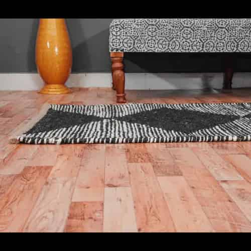 Black and White Handmade Jute Hemp Rug - Image 4