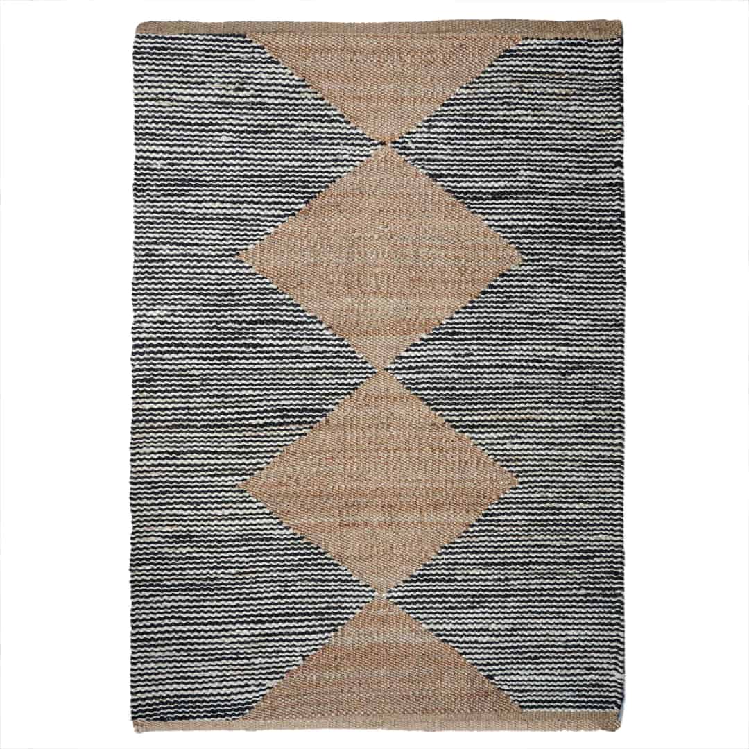Home and Living Room Decor Hand Loomed Jute Hemp Rug - Image 1