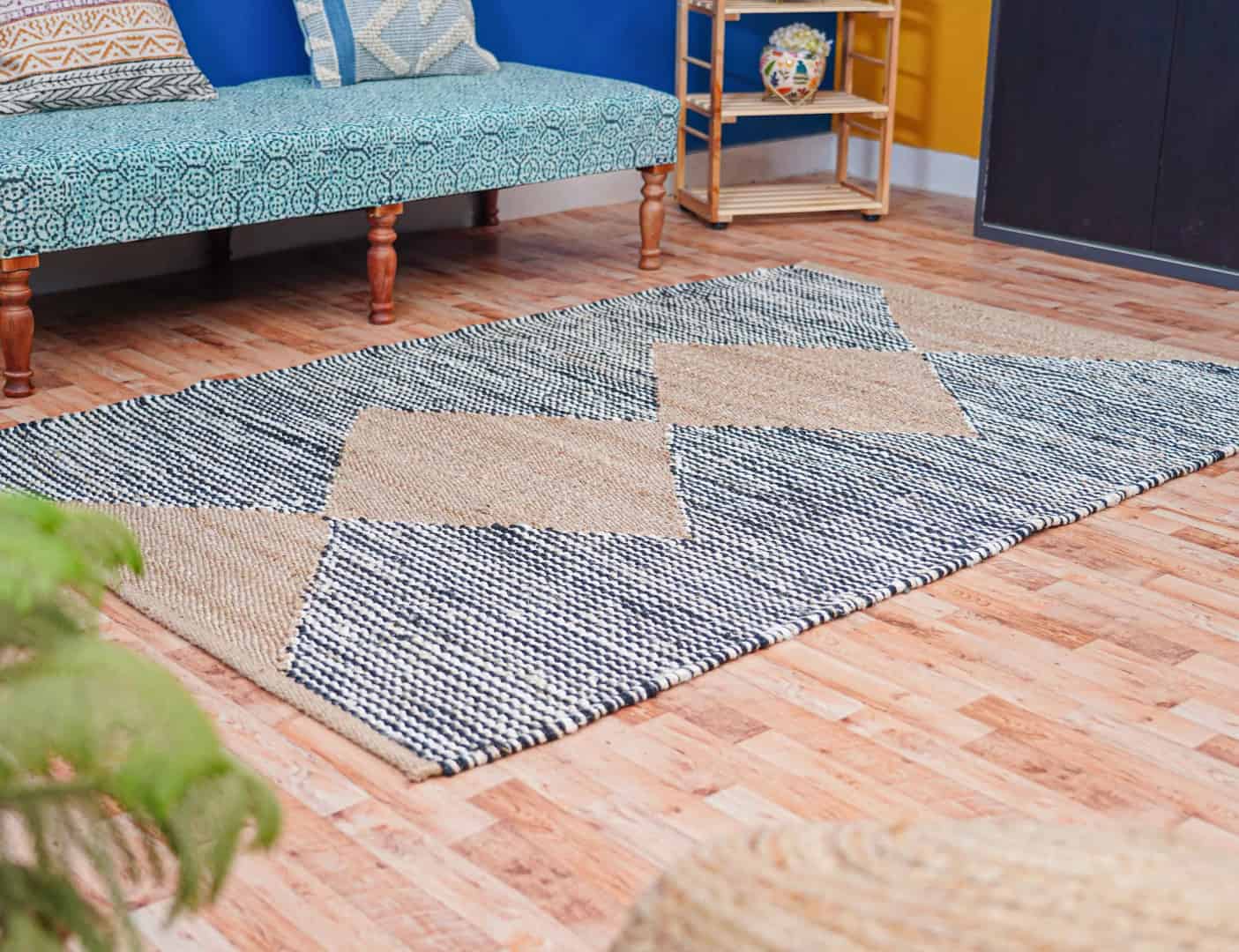 Home and Living Room Decor Hand Loomed Jute Hemp Rug - Image 5