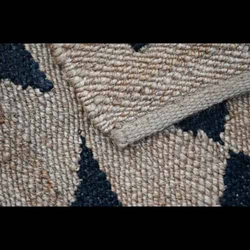 Stair Decor Handwoven Black and Beige Jute Hemp Rug - Image 5