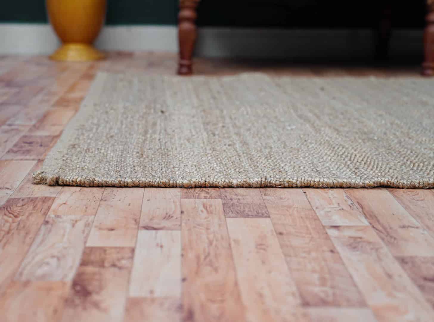 Indian Hand Loomed Off White and Jute Hemp Runner Rug - Image 7