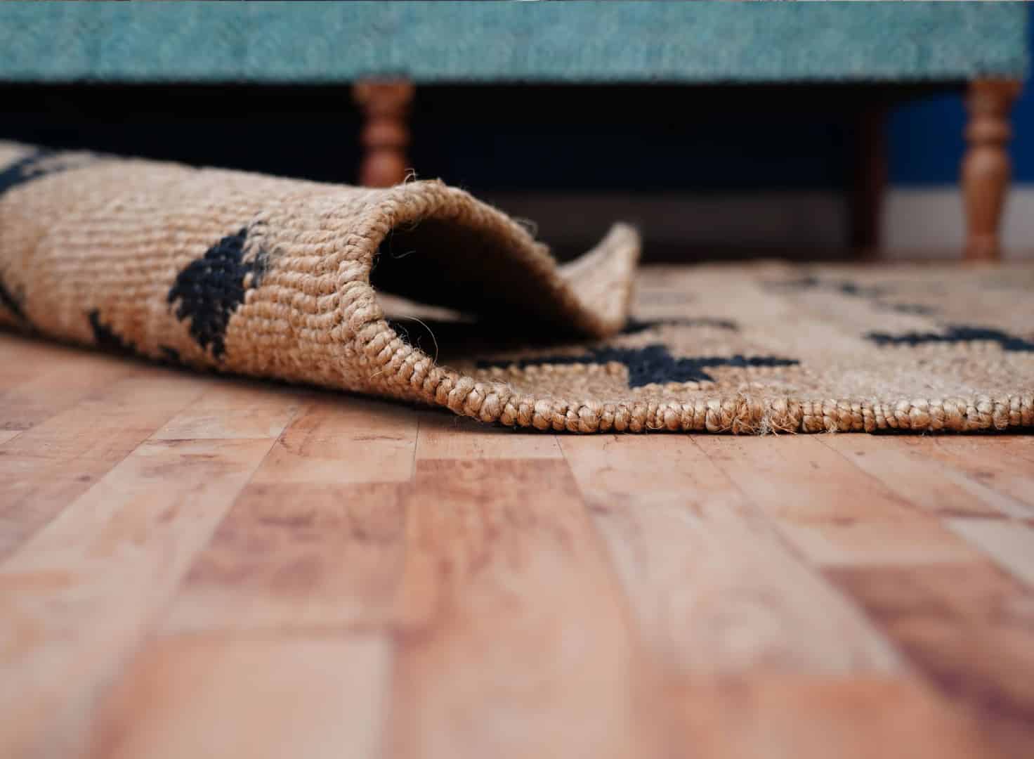 Hand Loomed Natural Jute Hemp Runner Rug with Black Plus Design - Image 10