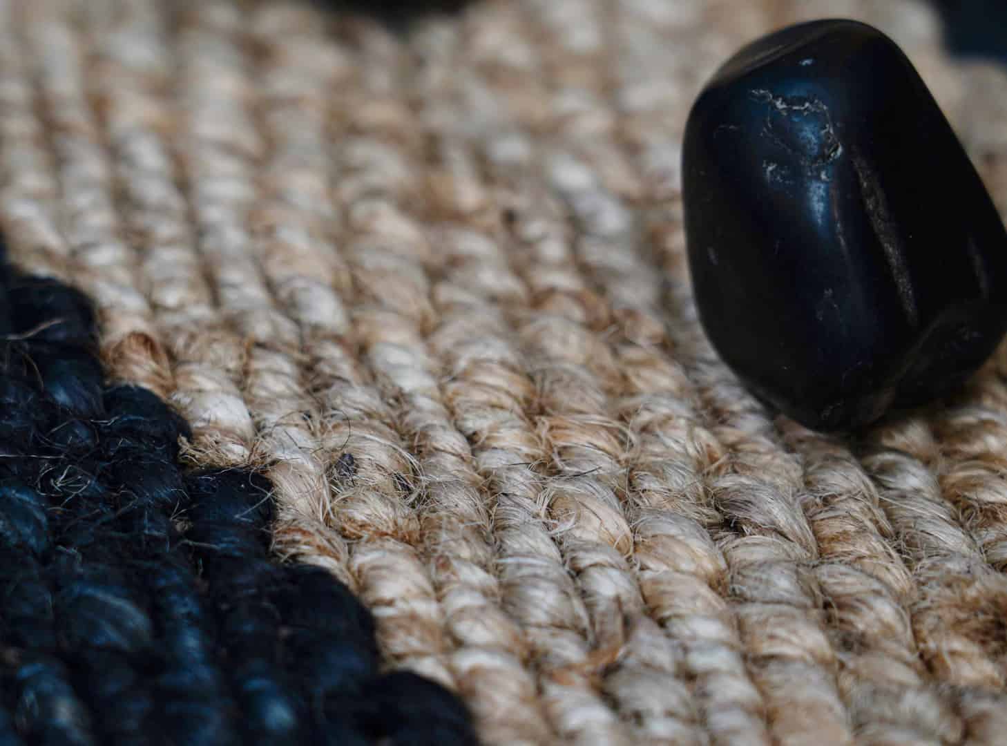 Indian Hand Loomed Natural Jute Hemp Runner Rug with Black Stripes - Image 9